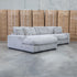 The Kalena Oversized Plush Feather & Foam LHF Chaise Lounge - Silver