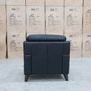 The Jupiter Single Armchair - Black Leather available to purchase from Warehouse Furniture Clearance at our next sale event.