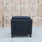 The Jupiter Single Armchair - Black Leather available to purchase from Warehouse Furniture Clearance at our next sale event.