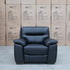 The Cassandra Single Armchair - Black Leather