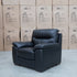 The Cassandra Single Armchair - Black Leather