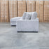 The Kalena Oversized Plush Feather & Foam LHF Chaise Lounge - Silver