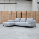 The Bliss LHF Chaise Lounge with Adjustable Backrests - Pewter available to purchase from Warehouse Furniture Clearance at our next sale event.