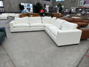 The HTL-12327-B Modular Corner Suite - Snow White - Floor Stock available to purchase from Warehouse Furniture Clearance at our next sale event.