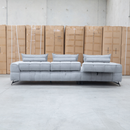 The Bliss LHF Chaise Lounge with Adjustable Backrests - Pewter available to purchase from Warehouse Furniture Clearance at our next sale event.