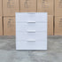 The Trieste Four Drawer White Gloss Tallboy