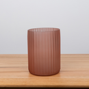 The Rayell Glass Candle Holder - LGE - Peach - AC991   - Available Instore Only available to purchase from Warehouse Furniture Clearance at our next sale event.