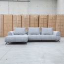 The Bliss LHF Chaise Lounge with Adjustable Backrests - Pewter available to purchase from Warehouse Furniture Clearance at our next sale event.