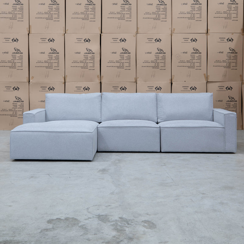 The Layne LHF Chaise Lounge - Silver available to purchase from Warehouse Furniture Clearance at our next sale event.