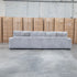 The Kalena Oversized Plush Feather & Foam LHF Chaise Lounge - Silver