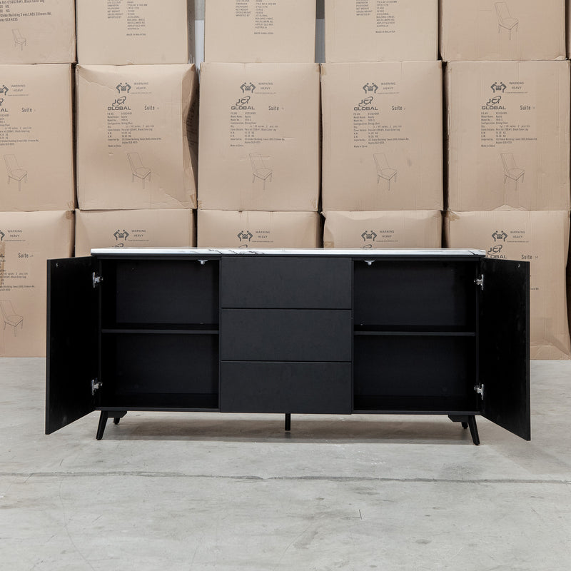 The New York Carrara Marble Buffet available to purchase from Warehouse Furniture Clearance at our next sale event.