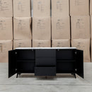 The New York Carrara Marble Buffet available to purchase from Warehouse Furniture Clearance at our next sale event.