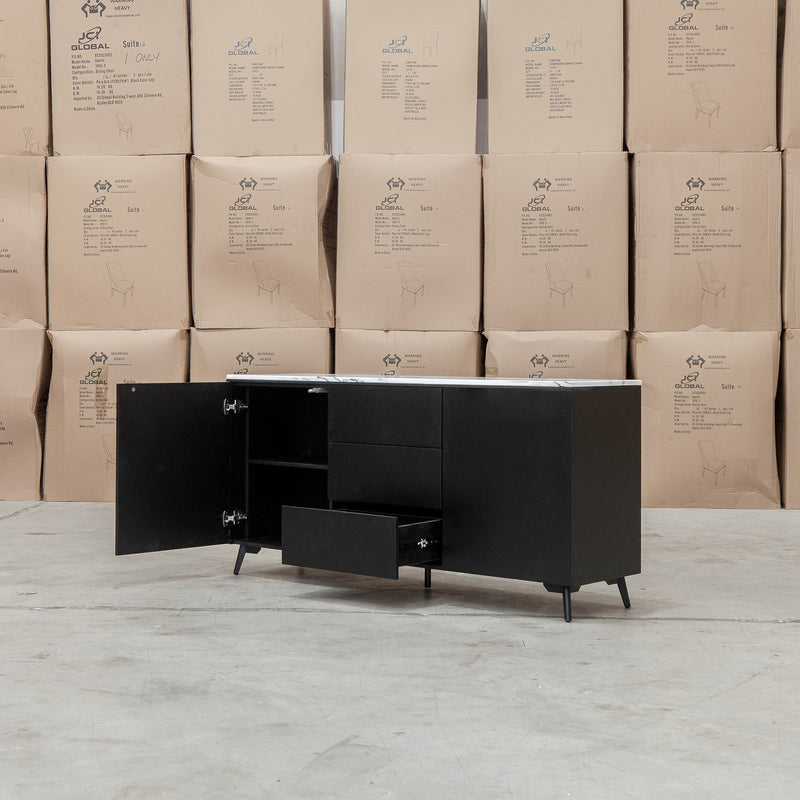 The New York Carrara Marble Buffet available to purchase from Warehouse Furniture Clearance at our next sale event.