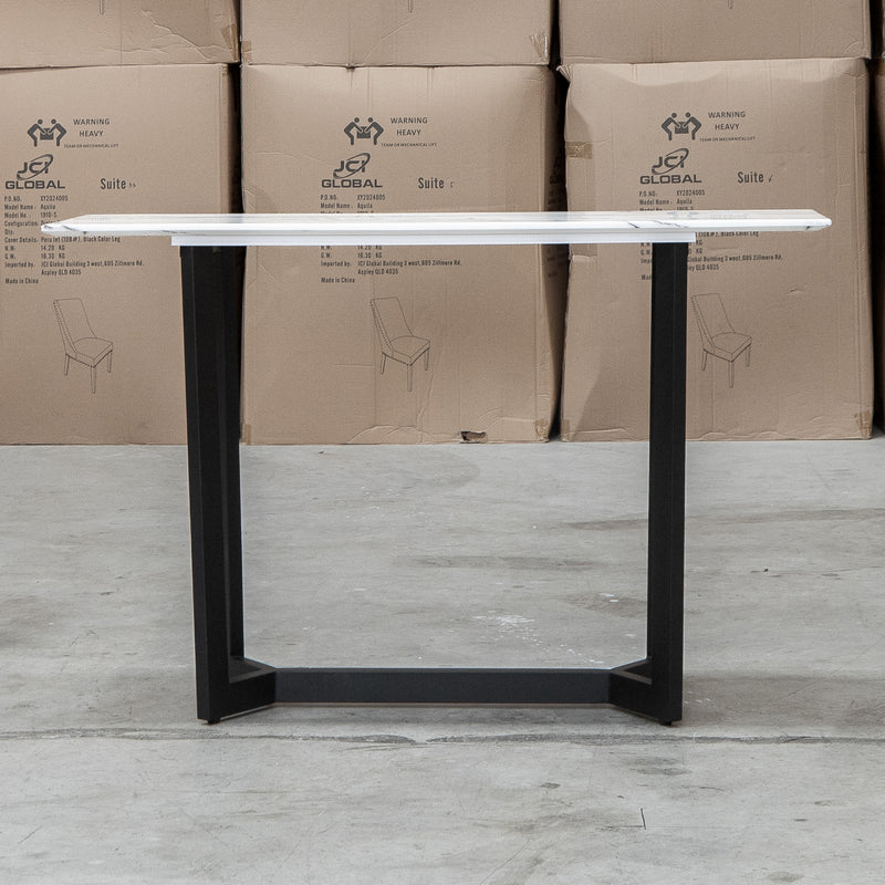 The New York Carrara Marble Hall Table available to purchase from Warehouse Furniture Clearance at our next sale event.