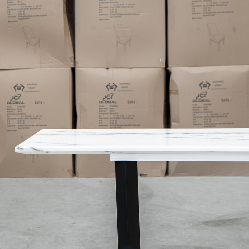 The New York Carrara Marble Hall Table available to purchase from Warehouse Furniture Clearance at our next sale event.