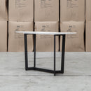 The New York Carrara Marble Hall Table available to purchase from Warehouse Furniture Clearance at our next sale event.