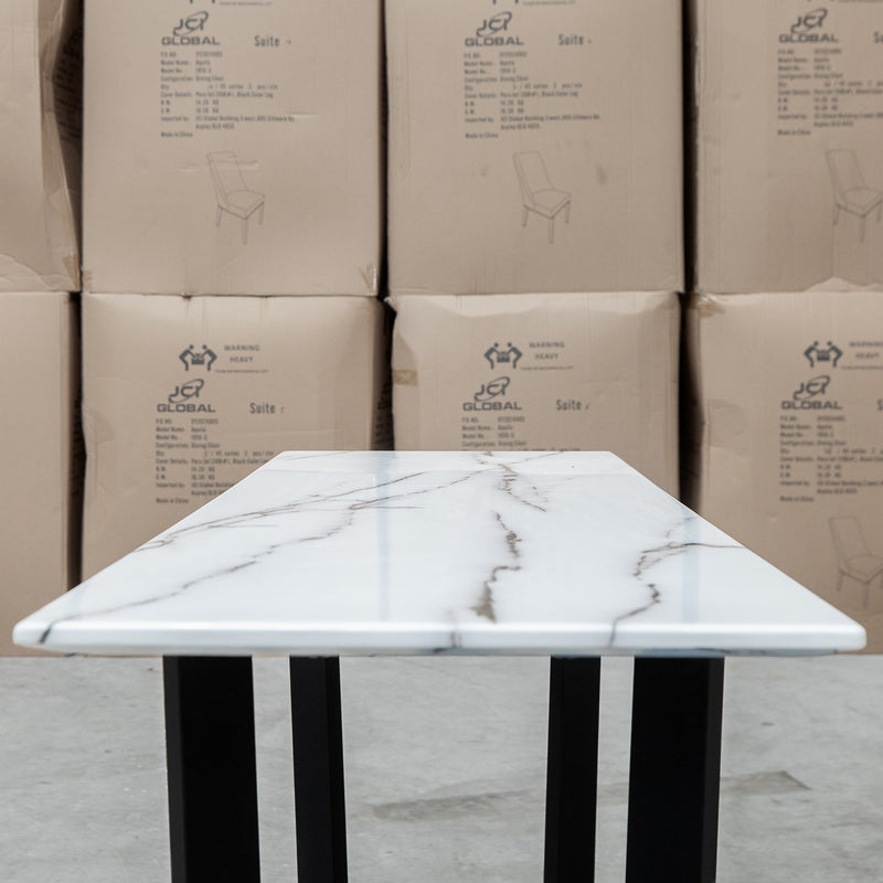 The New York Carrara Marble Hall Table available to purchase from Warehouse Furniture Clearance at our next sale event.