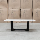 The New York Carrara Marble Coffee Table available to purchase from Warehouse Furniture Clearance at our next sale event.