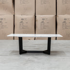 The New York Carrara Marble Coffee Table available to purchase from Warehouse Furniture Clearance at our next sale event.