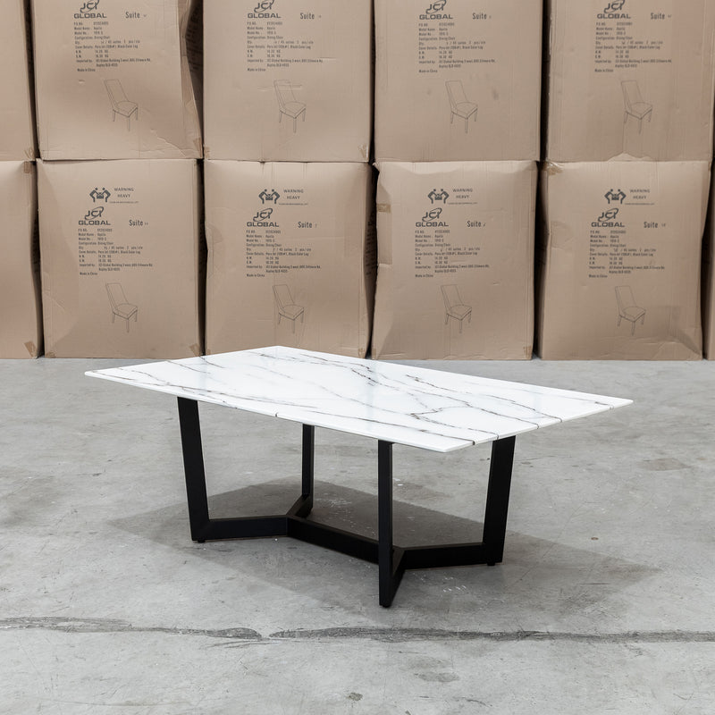 The New York Carrara Marble Coffee Table available to purchase from Warehouse Furniture Clearance at our next sale event.
