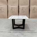 The New York Carrara Marble Coffee Table available to purchase from Warehouse Furniture Clearance at our next sale event.