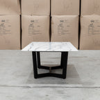 The New York Carrara Marble Coffee Table available to purchase from Warehouse Furniture Clearance at our next sale event.