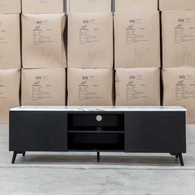 The New York Carrara Marble Entertainment Unit available to purchase from Warehouse Furniture Clearance at our next sale event.