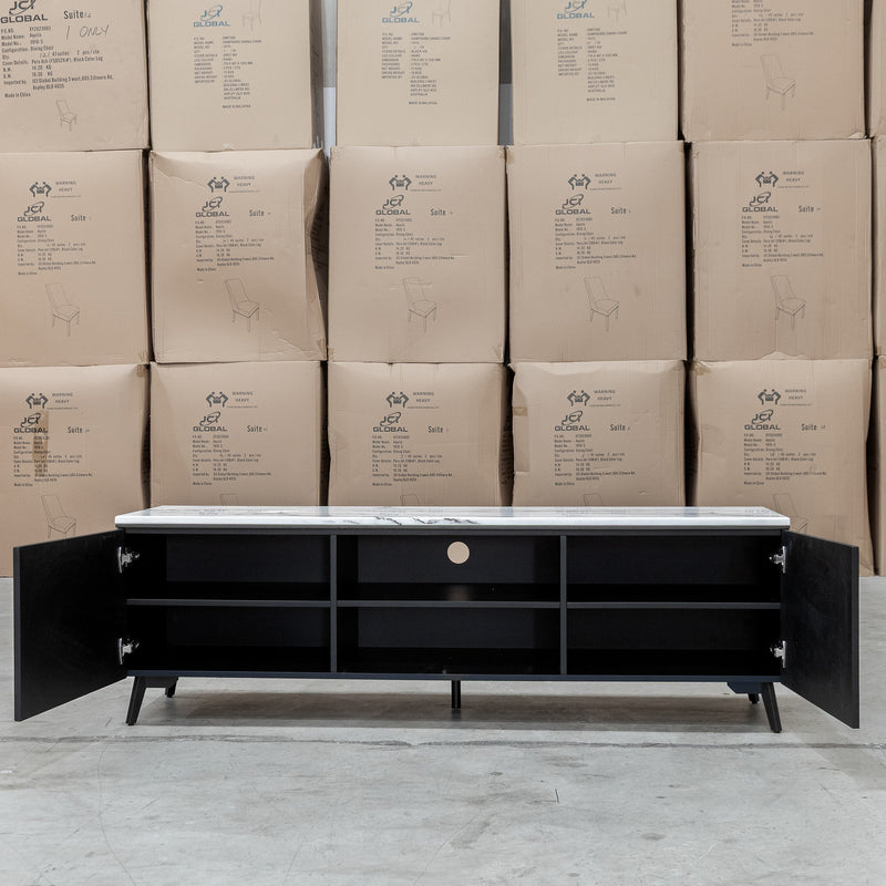 The New York Carrara Marble Entertainment Unit available to purchase from Warehouse Furniture Clearance at our next sale event.
