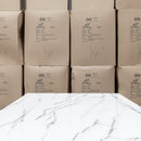 The New York 150cm Carrara Marble Dining Table available to purchase from Warehouse Furniture Clearance at our next sale event.