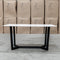 The New York 150cm Carrara Marble Dining Table available to purchase from Warehouse Furniture Clearance at our next sale event.