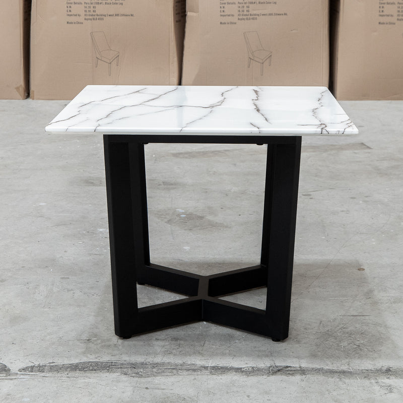 The New York Carrara Marble Lamp Table available to purchase from Warehouse Furniture Clearance at our next sale event.