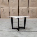 The New York Carrara Marble Lamp Table available to purchase from Warehouse Furniture Clearance at our next sale event.