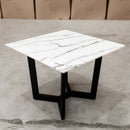 The New York Carrara Marble Lamp Table available to purchase from Warehouse Furniture Clearance at our next sale event.