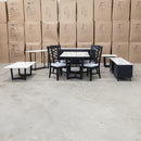 The New York 150cm Carrara Marble Dining Table available to purchase from Warehouse Furniture Clearance at our next sale event.