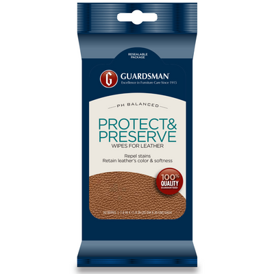 The Guardsman Leather Protect & Preserve Wipes - 20 Pack available to purchase from Warehouse Furniture Clearance at our next sale event.