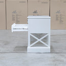 The Hampton 2 Drawer Timber Bedside available to purchase from Warehouse Furniture Clearance at our next sale event.
