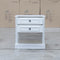 The Hampton 2 Drawer Timber Bedside available to purchase from Warehouse Furniture Clearance at our next sale event.