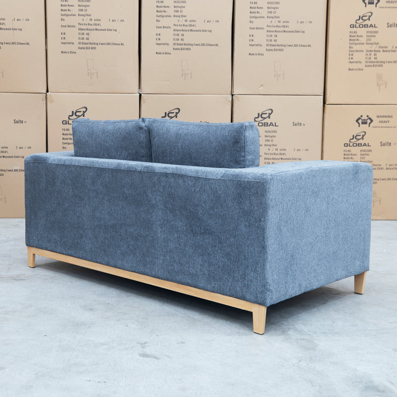 The Sammi Metal Frame 2 Seater Lounge - Storm available to purchase from Warehouse Furniture Clearance at our next sale event.