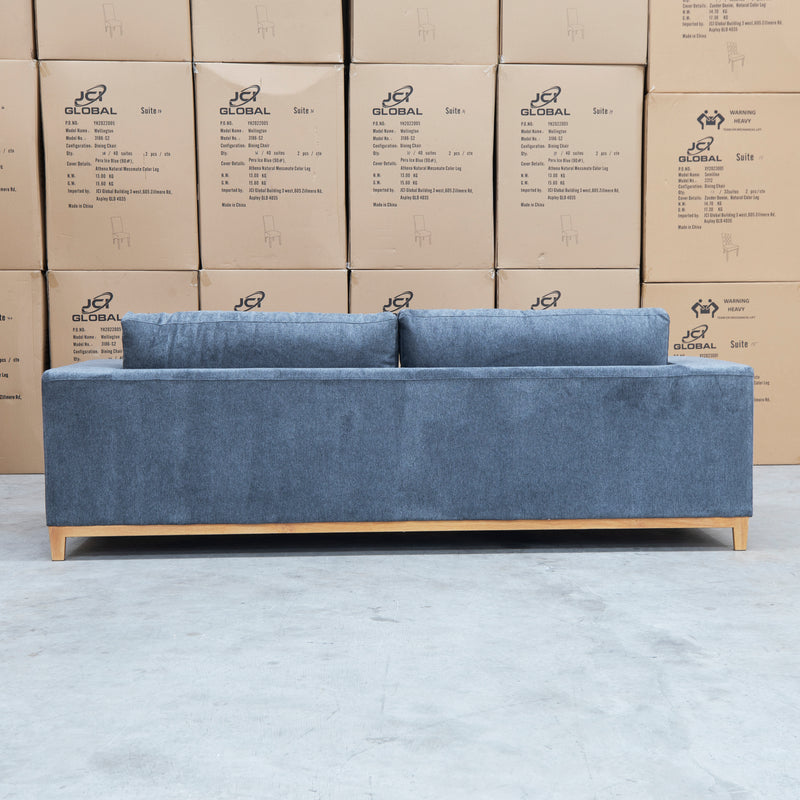 The Sammi Metal Frame Three Seater Lounge - Storm available to purchase from Warehouse Furniture Clearance at our next sale event.