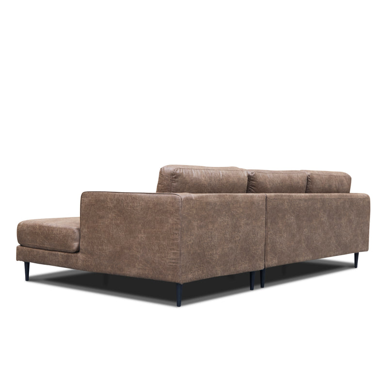 The Maddison Metal Frame RHF Chaise Lounge - Buff available to purchase from Warehouse Furniture Clearance at our next sale event.