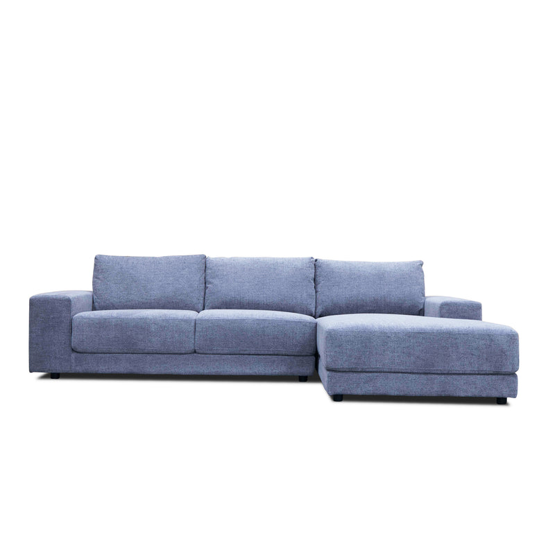 The Kingston Metal Frame RHF Chaise Lounge - Fog available to purchase from Warehouse Furniture Clearance at our next sale event.