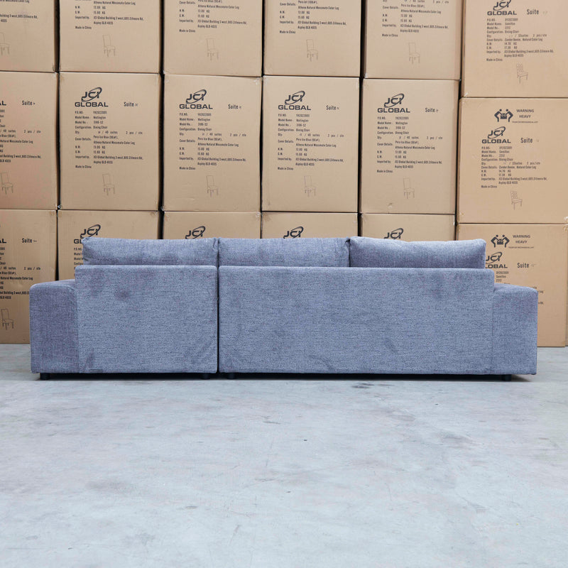 The Kingston Metal Frame RHF Chaise Lounge - Fog available to purchase from Warehouse Furniture Clearance at our next sale event.