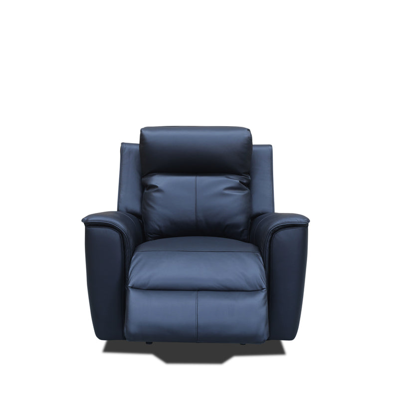 The Stratton Dual-Electric Recliner - Black Leather available to purchase from Warehouse Furniture Clearance at our next sale event.