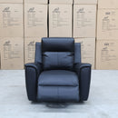 The Stratton Dual-Electric Recliner - Black Leather available to purchase from Warehouse Furniture Clearance at our next sale event.