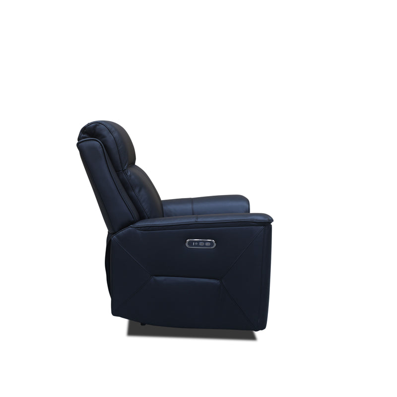 The Stratton Dual-Electric Recliner - Black Leather available to purchase from Warehouse Furniture Clearance at our next sale event.