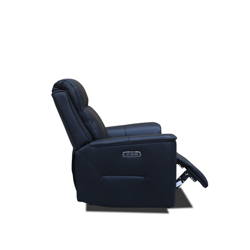 The Stratton Dual-Electric Recliner - Black Leather available to purchase from Warehouse Furniture Clearance at our next sale event.