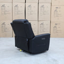 The Stratton Dual-Electric Recliner - Black Leather available to purchase from Warehouse Furniture Clearance at our next sale event.