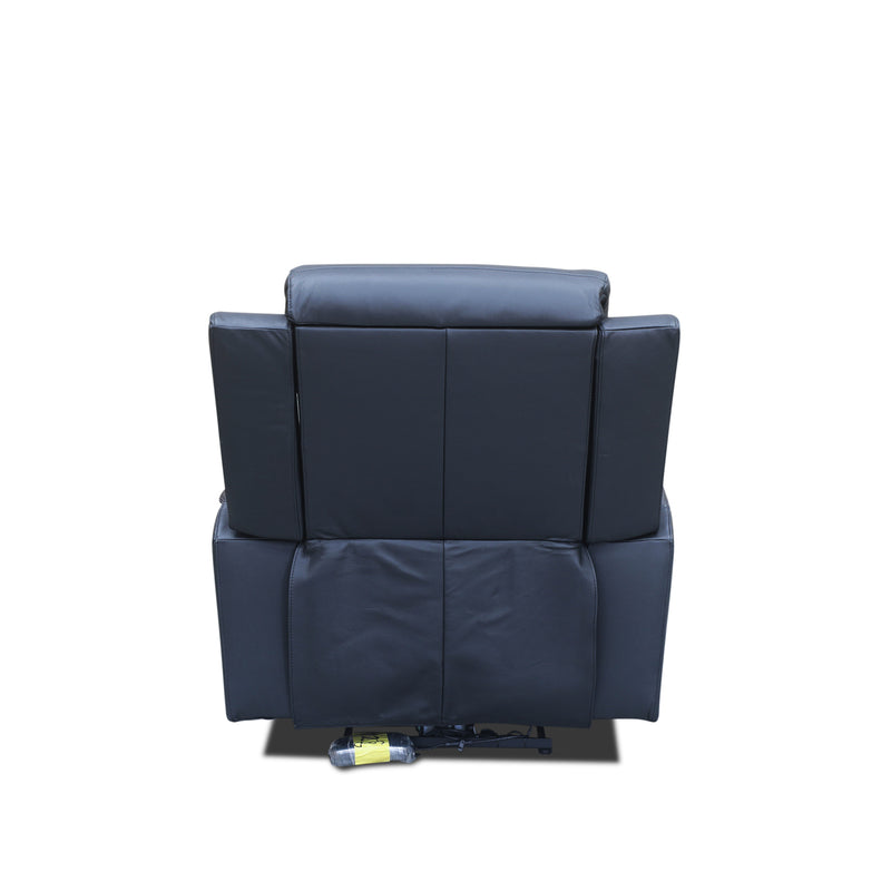 The Stratton Dual-Electric Recliner - Black Leather available to purchase from Warehouse Furniture Clearance at our next sale event.