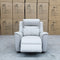 The Stratton Dual-Electric Recliner - Light Grey Leather available to purchase from Warehouse Furniture Clearance at our next sale event.