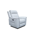 The Stratton Dual-Electric Recliner - Light Grey Leather available to purchase from Warehouse Furniture Clearance at our next sale event.